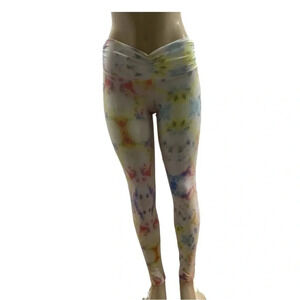 SporttK Size S/M Multi Color Activewear Pants, Made In Colombia. Preloved